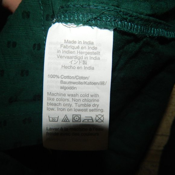 J. Crew Swiss dot Puff Long Sleeve Top Blouse Size XXS (D-5) - Picture 3 of 4